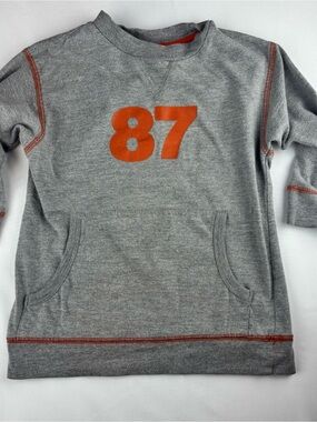 New Legends Boys 3T Gray Pullover Sweatshirt 87 Graphic Cotton Blend Pockets